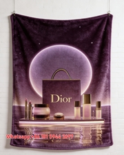 Dior Purple Moon Beauty Collection Flannel Sofa Throw Blanket D246